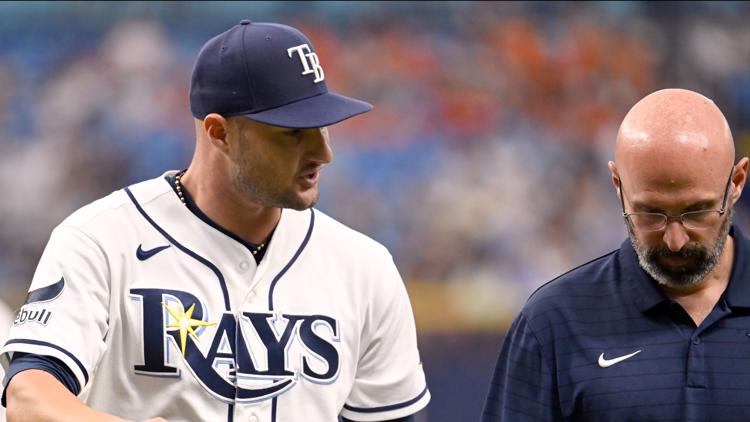 Rays starter Shane McClanahan leaves game vs. Rangers because of back tightness — WTSP Sports Tampa Bay