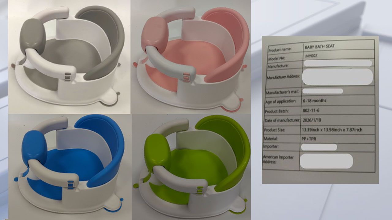 Baby bath seats sold on Amazon under recall for risk of serious injury, drowning — FOX 13 Tampa Bay News, Siesta Key Government news